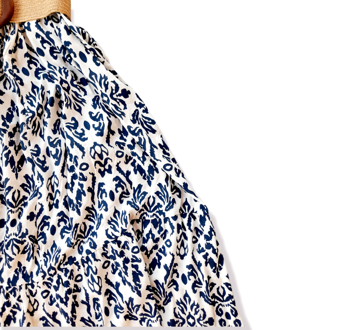 Blue White Greek Island Style Dress Loose Fit Mediterranean Summer M/ L |  eBay