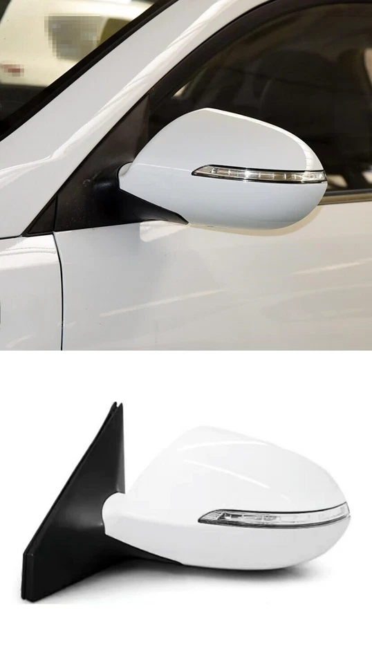 Conjunto de espejo retrovisor lateral izquierdo blanco para coche Kia Sportage SUV 2011-2016 5 pines Foto 3 de 3