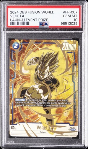 2024 DRAGON BALL SUPER CARD GAME FUSION WORLD LAUNCH EVENT PRIZE VEGETA PSA 10