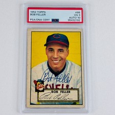 1952 Topps Bob Feller #88 PSA 3 Auto 10 PSA/DNA Cert