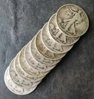 Lot of 10 50c Walking Liberty Silver Half Dollars