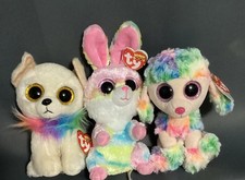 Ty Beanie Boos Plush Lot Chewey Lollipop Rainbow Multicolor Collection