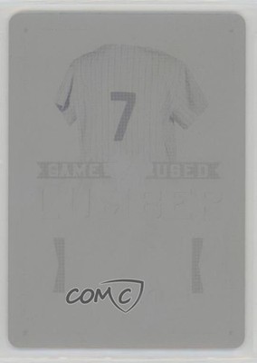 2021 Leaf Lumber Game Used Printing Plate Yellow 1/1 Mickey Mantle HOF 8a7