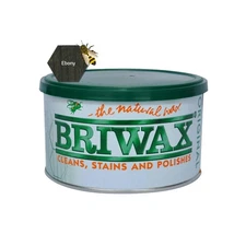 Ebony Original Furniture Wax Polish by Briwax, Cleans Stains and Polishes, 1 Lb.