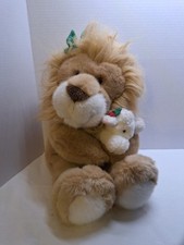 Commonwealth Dayton Hudson The Lion And The Lamb 1994 Plush 11" Christmas Holly