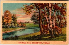 Postcard NATURE SCENE Freeport Texas TX m/01 AM1865