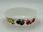 Vtg. MCM Fire King 1.5 qt Casserole Baking Dish Fruit 467 Strawberry RARE