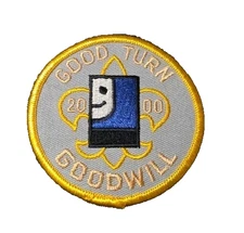 BSA Boy Scouts Of America Good Turn Goodwill 2000 Patch 3" Round Patch NEW