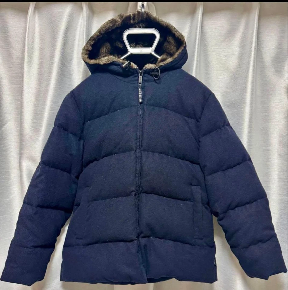 MONCLER Puffer Jacket wool blue tag navy - Image 2 of 4