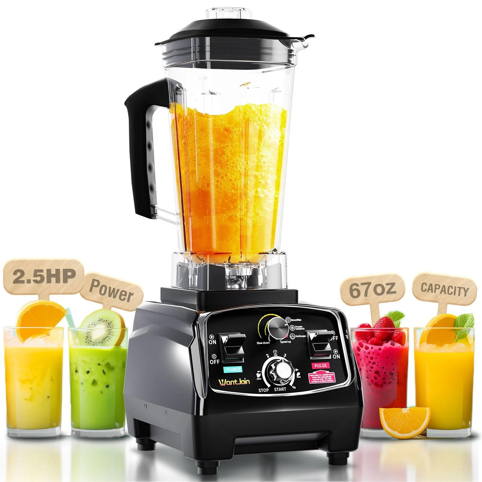Professional Blender, ETL listed 68oz Commercial Blender for kitchen Max 1800...
Opens in a new wind