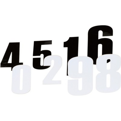 Moose 3-pk Adhesive Race Numbers 6'' White #4 (4310-0674)