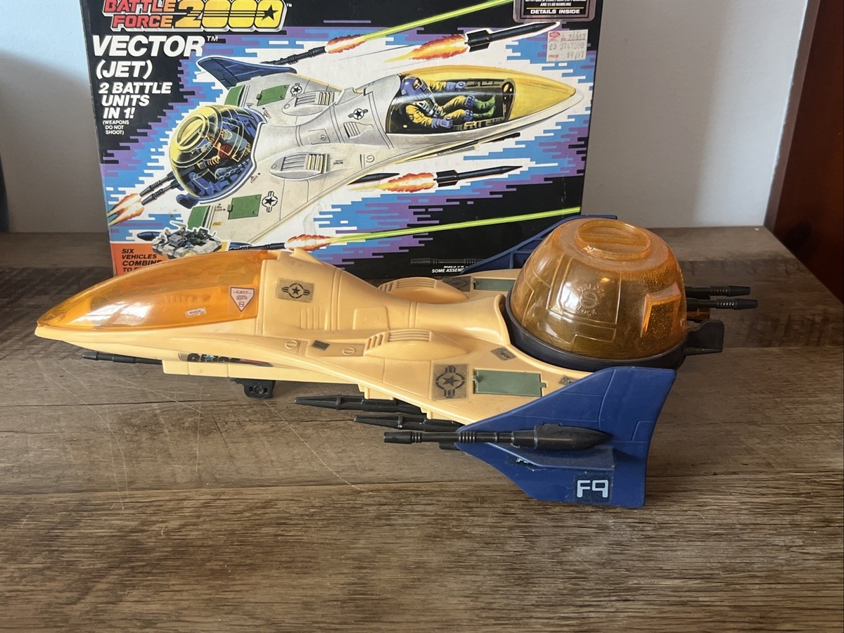 1987 Hasbro GI JOE Battle Force 2000 - VECTOR Jet & Original Box