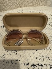 NWT Chloe Sunglasses Women's Gold-Mother of Pearl/Rainbow Gradient Lens