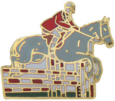 Show Jumping Equestrian Pin Badge