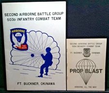 Second Airborne Battle Group 503d Infantry Ft Buckner Okinawa Booklet Lot (1961)