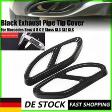 1 Paar Schwarz Auspuffblende Auspuff Abdeckung f&uuml;r BENZ W205 W213 W212 W246 W176