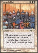 [1x] Army of Allah (Dark) Heavy Play, English Arabian Nights MTG Magic