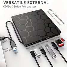 Slim External USB 3.0 DVD CD RW Writer Drive Burner Reader Player For Laptop PC