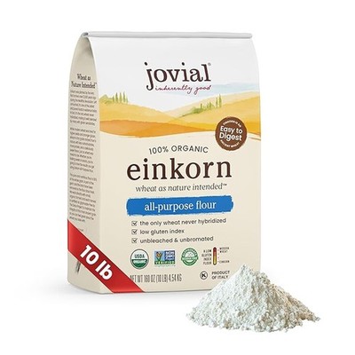 Jovial Organic Einkorn Unbleached All Purpose Flour - 160 Ounce (Pack of 1)