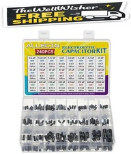 ALLECIN 24 Values Electrolytic Capacitor Assortment Kit from 0.1uF to 1000uF 10V
