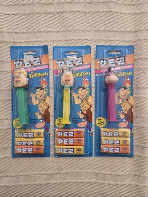 Lot Of 3 Flintstones Pez Dispensers. Fred, Barney & Dino. New In Package. - Image 1 of 4