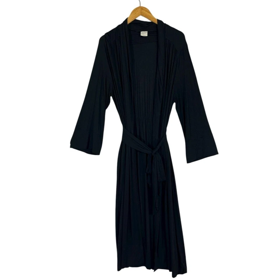 Roupão longo Soma Cool Nights tamanho XXL em preto - Imagem 2 de 4