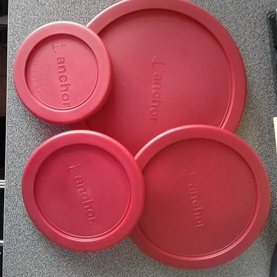 Anchor Hocking Replacement Lids 1x7cup,1x4cup,1x2cup,1x1cup, red Round lid - Image 2 of 2