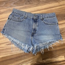 Women s Levi s 577 Vintage Cut off Denim Shorts Retro 90s Y2K Girls