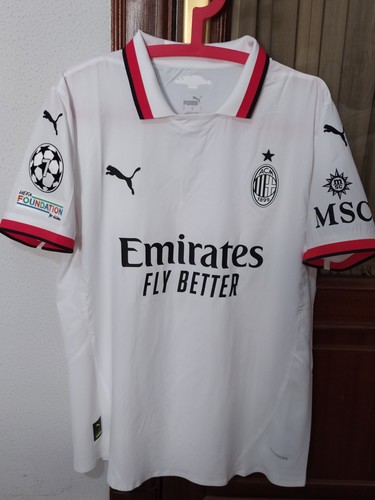 #19 THEO, AC MILAN AUTHENTIC Match Worn PLAYER away shirt used in UCL 2024-25 - Imagen 2 de 17