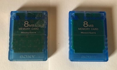 Original Sony PlayStation 2 Memory Card - PS2 Speicherkarte - 8MB - Klar Blau