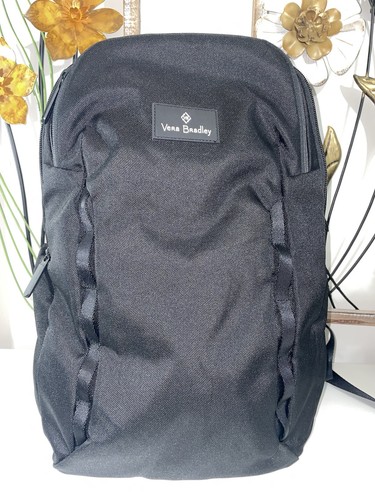 Vera Bradley Lighten Up Sporty Backpack Purse Heather Black Diaper Bag - Picture 3 of 12