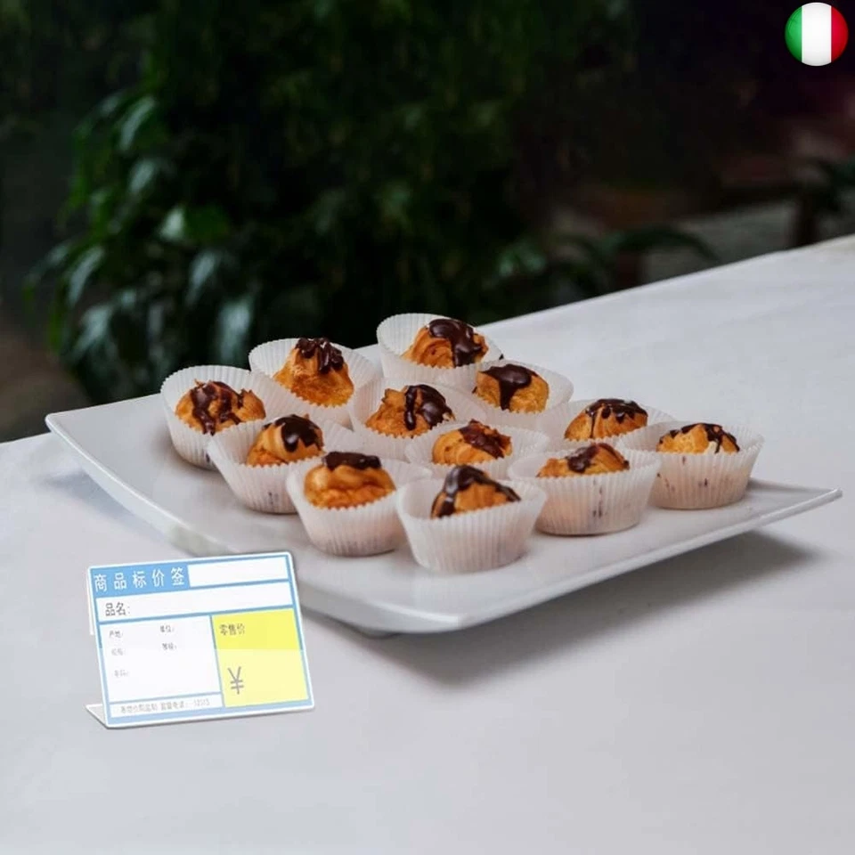 Porta Etichette Trasparente 40pcs, Porta Prezzi, Porta Cartellino, Porta - Immagine 4 di 4