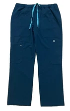 FIGS Cairo Blue Green Cyan Scrub Pants Mens M/S Medium Short is 28 in. inseam