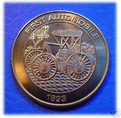 Millennium Coin Series - FIRST AUTOMOBILE (1893) Franklin Mint Series - Picture 1 of 2