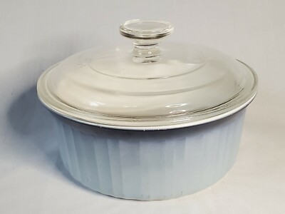 RARE Blue Corning Ware French Bleu F-5-B Medium Casserole Dish with  Lid