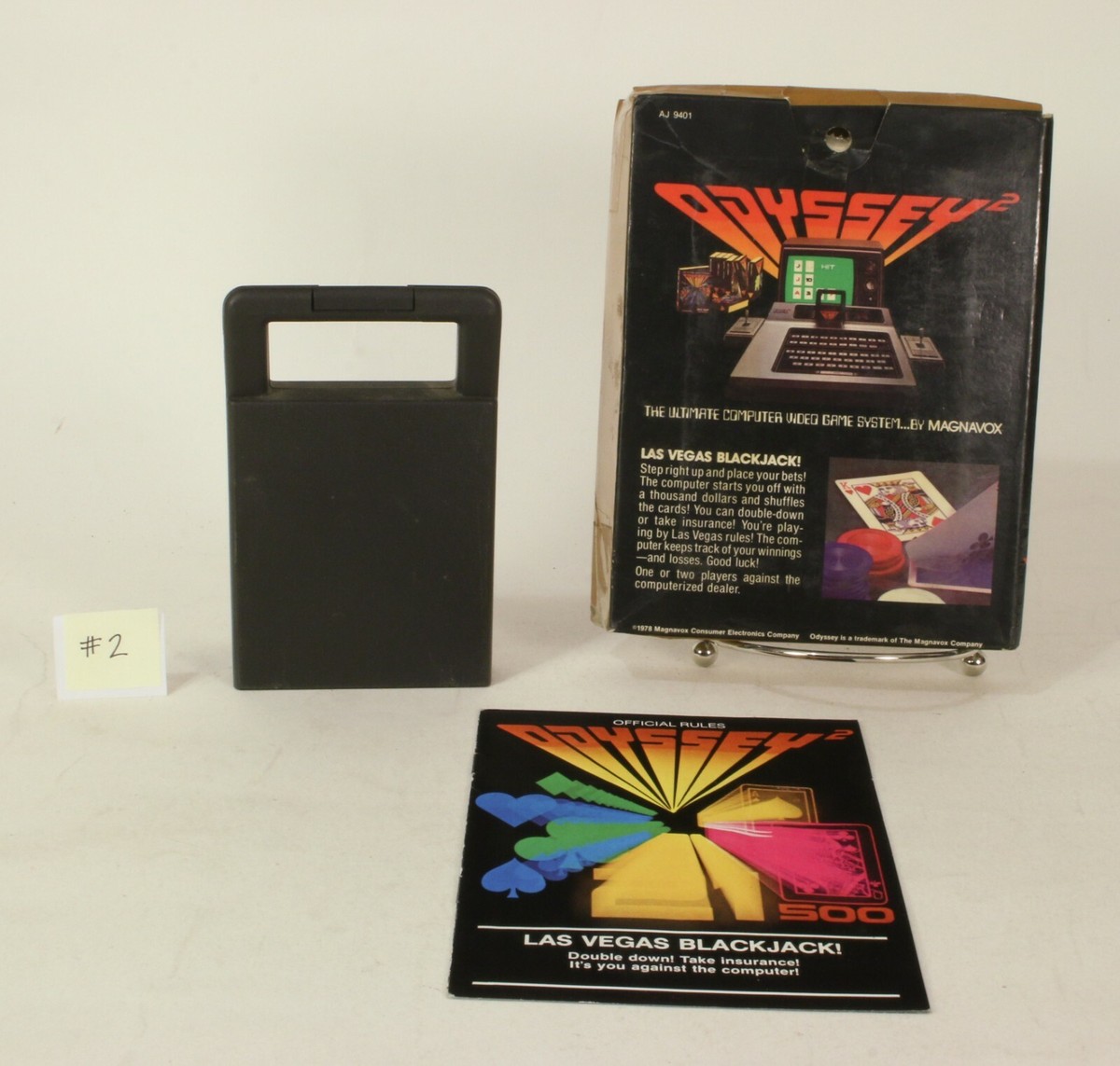 Odyssey 2 Game: Las Vegas Blackjack! Complete in Box