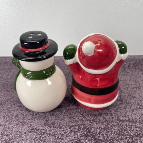 Shaker sale pepe natalizio vintage pupazzo di neve e babbo natale - Foto 3 di 6