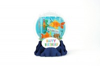 1 X 3d Snow Globe Goldfish Birthday Card 1 X 3d Snow Globe Goldfish Birthday Card