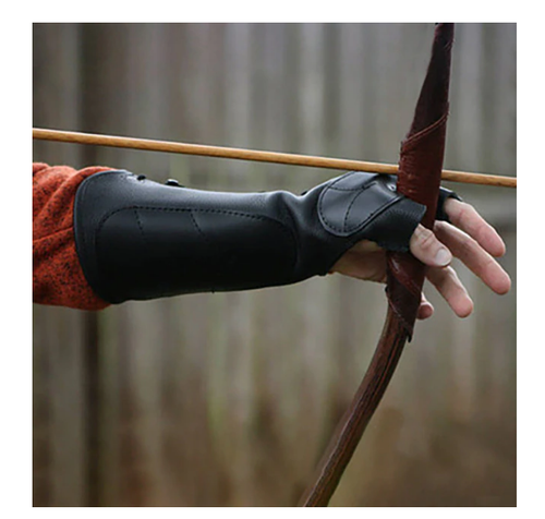 Larp Long Leather Archery Gloves Renaissance Costume Medieval Fantasy Cosplay RP - Bild 11 von 15