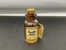 Vintage Max Factor Vanilla Bean Perfume Oil Cork Top Bottle .35ml