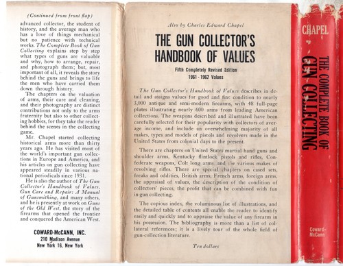 The Complete Book of Gun Collecting Charles Chapel 1960 Hardcover w Dust Jacket - Picture 2 of 3