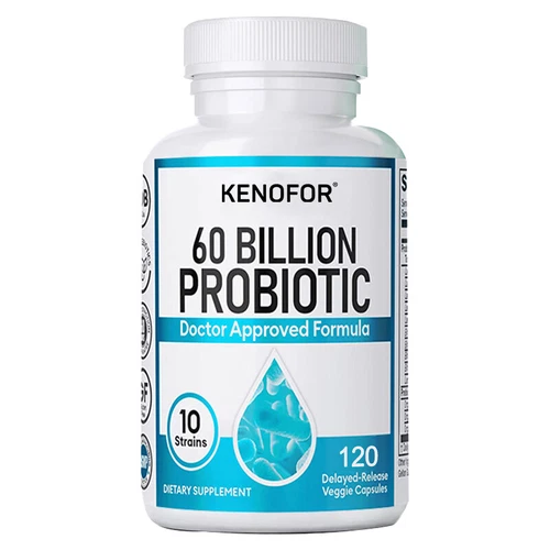 Probiotics Complex 60 Billion CFU 10 Active Bacteria Vegan Capsules