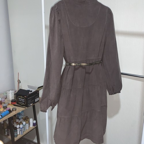 Velvet Heart Corduroy Midi,V Neck, Tiered Skirt , Long Sleeve ,XS - Picture 4 of 10