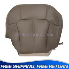 Passenger Bottom Replacement Leather Seat Cover Med Tan For 1999-2002 GMC Sierra