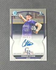 Connor Staine 2023 Bowman Chrome 1st Autograph Auto #CPA-CSE Colorado Rockies