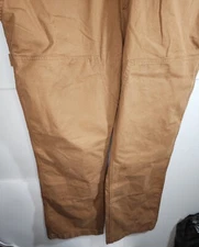 Carhartt Mens Light Brown Sandstone Unlined Bib Overalls Double Knee XL NewW/tag