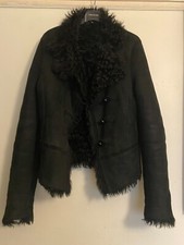 Joseph Shearling Coat, Black 38 Button Detail, Gorgeous Coat, Vgc