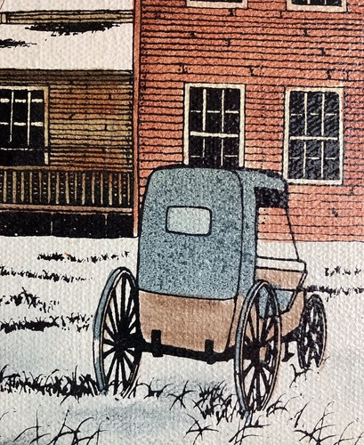 "Pintura vintage de nieve de campo interiores artísticos de H. Hargrove - marco 16""x18""" - Imagen 7 de 16