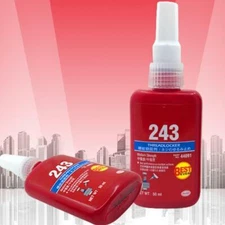 Red Liquid Medium Strength 243 Thread Lock Adhesive Multi-purpose Glue Use  U2L7