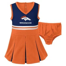 NWT Denver Broncos NFL Infant/Toddler Girls 2-Piece Cheerleader Set